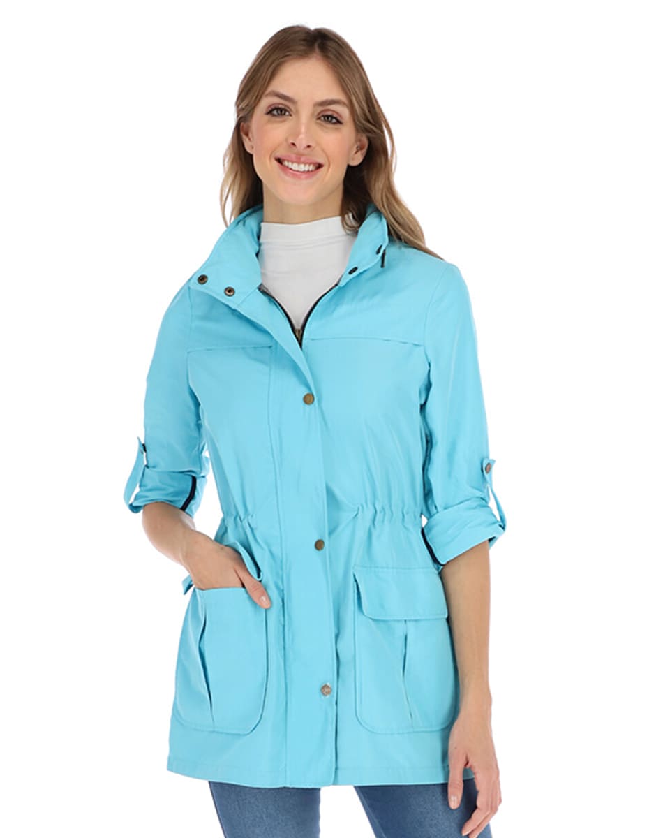 Gabardina Ligera Con Gorro